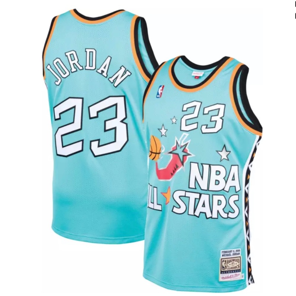 Mitchell & Ness Men's Chicago Bulls All Star '96 Michael Jordan #23 Teal Jersey - Picture 1 of 11